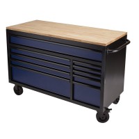 Draper BUNKER® Workbench Roller Tool Cabinet, 10 Drawer, 56\", Blue £1,411.00